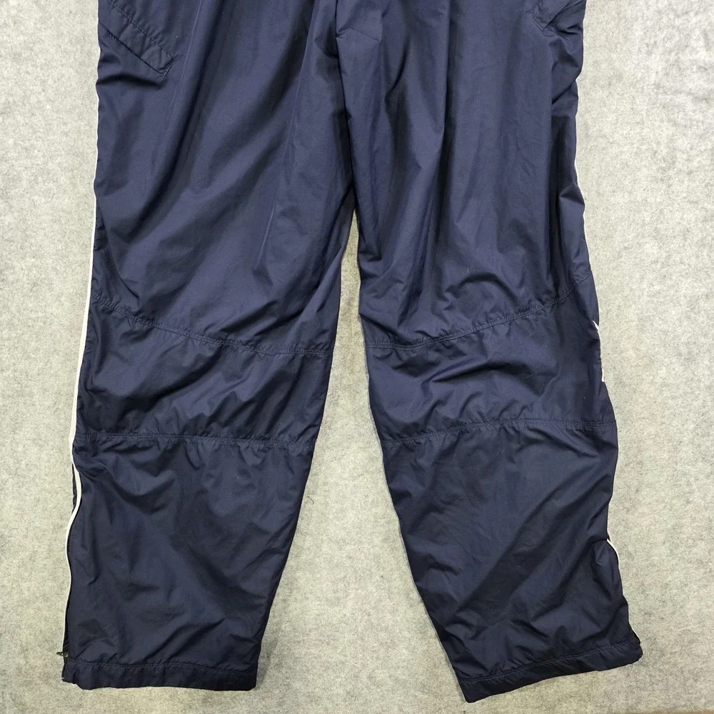 VTG Y2K Nike Pants Mens XL Blue Side Stripe Swoosh‎ Track Athletic Lined Pockets